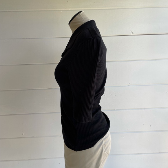 Kotn Ribbed Polo Black Large - Picture 4 of 5